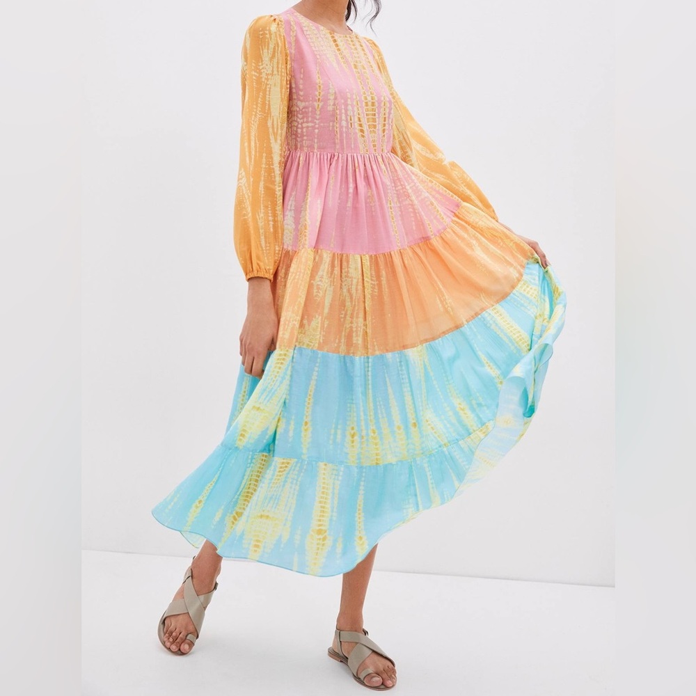 NWT Anthropologie Lukjana Tiered Maxi Dress